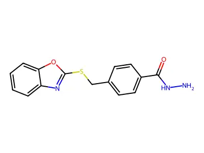 4-[(1,3-Benzoxazol-2-ylsulfanyl)methyl]benzohydrazide structure