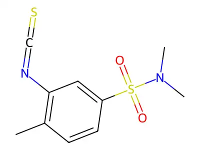 3-isothiocyanato-N,N,4-trimethylbenzenesulfonamide structure