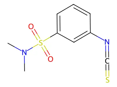 3-isothiocyanato-N,N-dimethylbenzene-1-sulfonamide structure