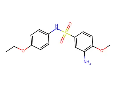 3-amino-N-(4-ethoxyphenyl)-4-methoxybenzene-1-sulfonamide structure