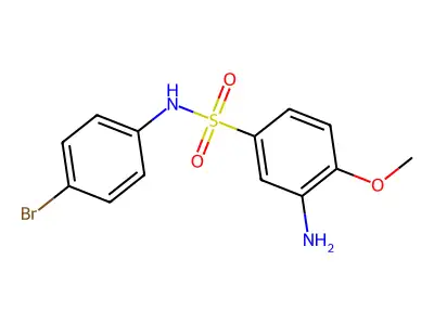 3-amino-N-(4-bromophenyl)-4-methoxybenzene-1-sulfonamide structure