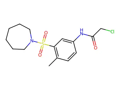 N-[3-(azepane-1-sulfonyl)-4-methylphenyl]-2-chloroacetamide structure