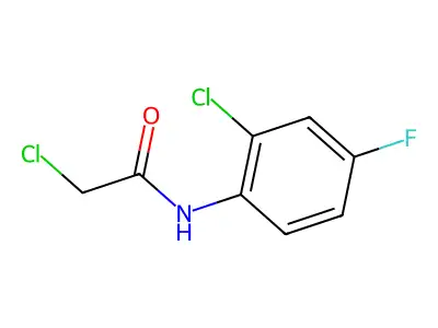 2-chloro-N-(2-chloro-4-fluorophenyl)acetamide structure