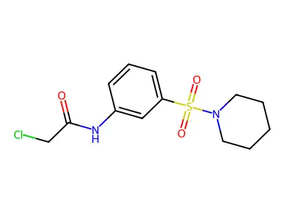 2-chloro-N-[3-(piperidine-1-sulfonyl)phenyl]acetamide structure
