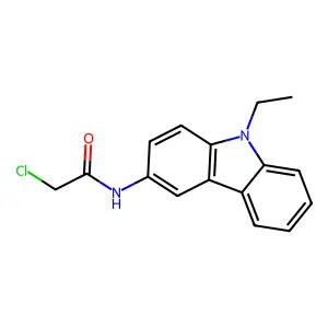 2-chloro-N-(9-ethyl-9H-carbazol-3-yl)acetamide structure