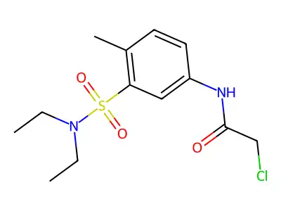 2-chloro-N-[3-(diethylsulfamoyl)-4-methylphenyl]acetamide structure