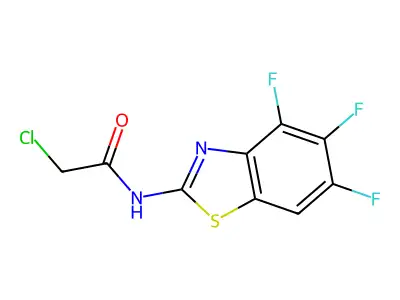 2-Chloro-N-(4,5,6-trifluoro-2-benzothiazolyl)acetamide structure
