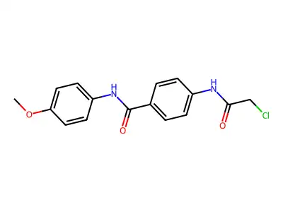 4-(2-chloroacetamido)-N-(4-methoxyphenyl)benzamide structure