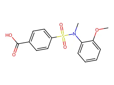 4-(((2-Methoxyphenyl)methylamino)sulfonyl)benzoic acid structure