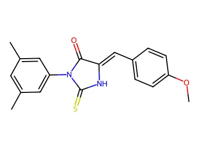 1-(3,5-dimethylphenyl)-4-[(4-methoxyphenyl)methylidene]-2-sulfanyl-4,5-dihydro-1H-imidazol-5-one structure
