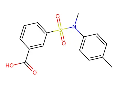 3-(Methyl(4-methylphenyl)sulfamoyl)benzoic acid structure