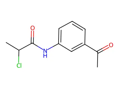 N-(3-acetylphenyl)-2-chloropropanamide structure