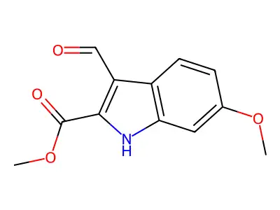 Methyl 3-formyl-6-methoxy-1H-indole-2-carboxylate structure