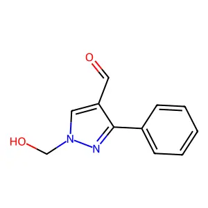 1-(Hydroxymethyl)-3-phenylpyrazole-4-carbaldehyde structure