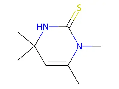 3,4-Dihydro-1,4,4,6-tetramethyl-2(1H)-pyrimidinethione structure