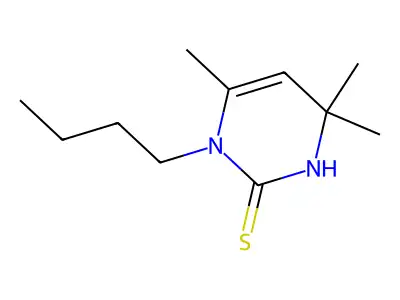 2(1H)-Pyrimidinethione, 1-butyl-3,4-dihydro-4,4,6-trimethyl- structure