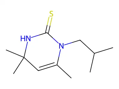 2(1H)-Pyrimidinethione, 3,4-dihydro-1-isobutyl-4,4,6-trimethyl- structure