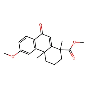 methyl 6-methoxy-1,4a-dimethyl-9-oxo-3,4-dihydro-2H-phenanthrene-1-carboxylate structure