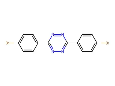 3,6-Bis(4-bromophenyl)-1,2,4,5-tetrazine structure