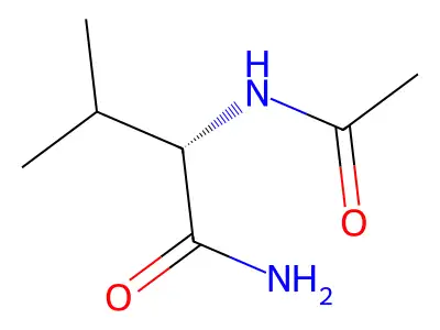 N-乙酰基-L-缬氨酰胺 structure