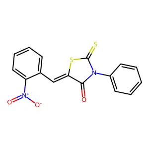5-o-Nitrobenzylidene-3-phenylrhodanine structure