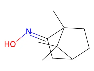 (E)-1,7,7-trimethylbicyclo[2.2.1]heptan-2-one oxime structure