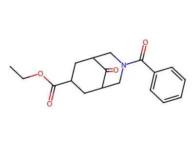 Ethyl 3-benzoyl-9-oxo-3-azabicyclo[3.3.1]nonane-7-carboxylate structure