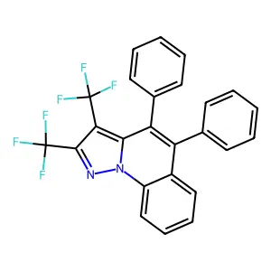 4,5-Diphenyl-2,3-bis(trifluoromethyl)pyrazolo[1,5-a]quinoline structure