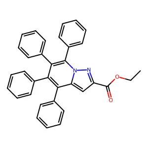 Ethyl 4,5,6,7-tetraphenylpyrazolo[1,5-a]pyridine-2-carboxylate structure