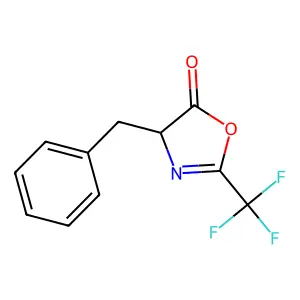 4-benzyl-2-(trifluoromethyl)-4H-1,3-oxazol-5-one structure