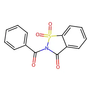 2-Benzoyl-1,2-benzisothiazol-3(2H)-one 1,1-dioxide structure