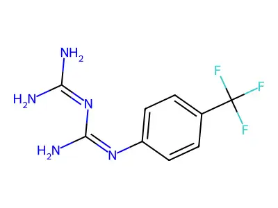 1-(4-(Trifluoromethyl)phenyl)biguanide structure