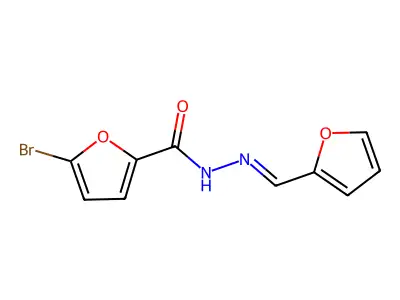 5-bromo-N-(furan-2-ylmethylideneamino)furan-2-carboxamide structure