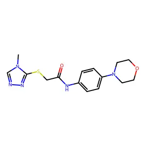 2-[(4-methyl-4H-1,2,4-triazol-3-yl)sulfanyl]-N-(4-morpholinophenyl)acetamide structure