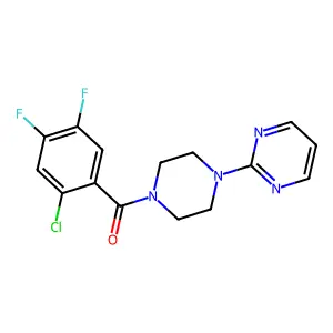 2-[4-(2-Chloro-4,5-difluorobenzoyl)piperazin-1-yl]pyrimidine structure