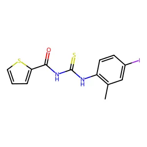 N-[(4-iodo-2-methylphenyl)carbamothioyl]thiophene-2-carboxamide structure