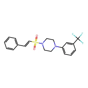 1-(2-Phenylethenylsulfonyl)-4-[3-(trifluoromethyl)phenyl]piperazine structure
