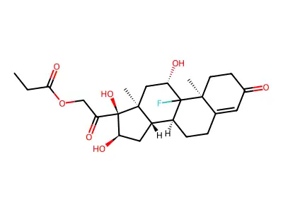 9-Fluoro-11,16,17-trihydroxy-3,20-dioxopregn-4-en-21-yl propanoate structure