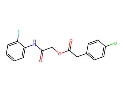 [2-(2-Fluoroanilino)-2-oxoethyl] 2-(4-chlorophenyl)acetate structure