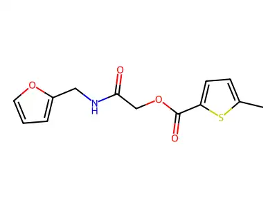 {[(Furan-2-yl)methyl]carbamoyl}methyl 5-methylthiophene-2-carboxylate structure