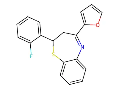 2-(2-Fluorophenyl)-4-(furan-2-yl)-2,3-dihydro-1,5-benzothiazepine structure