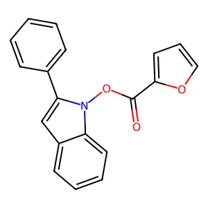 2-Phenylindolyl furan-2-carboxylate structure