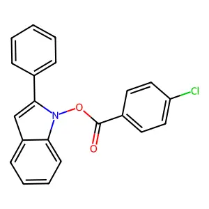 2-phenyl-1H-indol-1-yl 4-chlorobenzoate structure