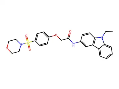 N-(9-Ethyl-9H-carbazol-3-yl)-2-(4-(morpholinosulfonyl)phenoxy)acetamide structure