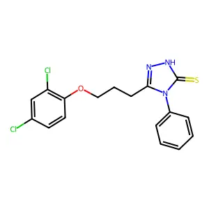 5-[3-(2,4-Dichlorophenoxy)propyl]-4-phenyl-4H-1,2,4-triazole-3-thiol structure