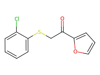 2-((2-Chlorophenyl)thio)-1-(furan-2-yl)ethan-1-one structure