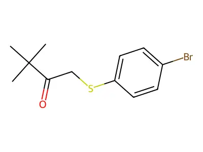 1-[(4-Bromophenyl)sulfanyl]-3,3-dimethylbutan-2-one structure