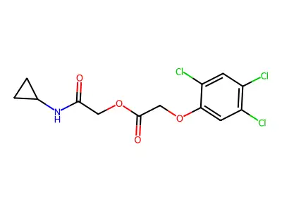 [2-(Cyclopropylamino)-2-oxoethyl] 2-(2,4,5-trichlorophenoxy)acetate structure