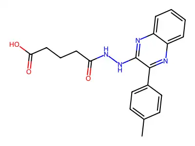 5-Oxo-5-(2-(3-(p-tolyl)quinoxalin-2-yl)hydrazinyl)pentanoic acid structure