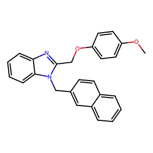 2-((4-methoxyphenoxy)methyl)-1-(naphthalen-2-ylmethyl)-1H-benzo[d]imidazole structure